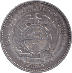 1896 SILVER 2 1/2 SHILLING SOUTH AFRICA - SILVER WORLD COINS - Cambridgeshire Coins