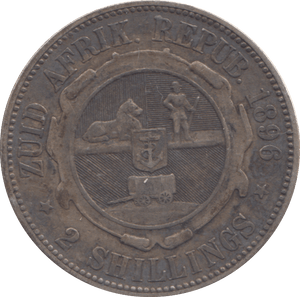 1896 SILVER 2 SHILLING SOUTH AFRICA - SILVER WORLD COINS - Cambridgeshire Coins
