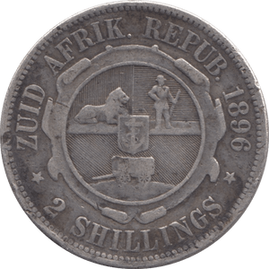 1896 SILVER 2 SHILLINGS SOUTH AFRICA - SILVER WORLD COINS - Cambridgeshire Coins