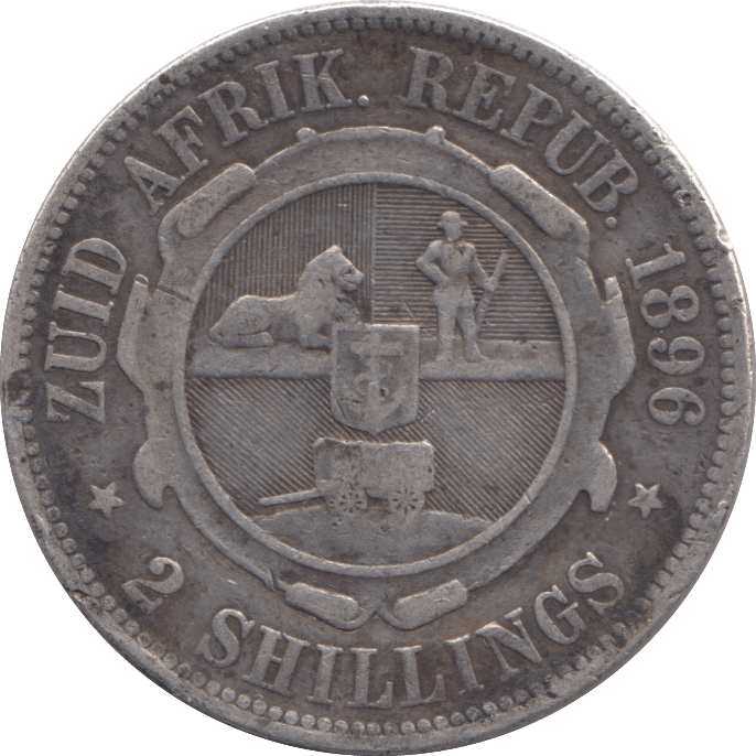 1896 SILVER 2 SHILLINGS SOUTH AFRICA - SILVER WORLD COINS - Cambridgeshire Coins