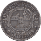1896 SILVER 2 SHILLINGS SOUTH AFRICA - SILVER WORLD COINS - Cambridgeshire Coins