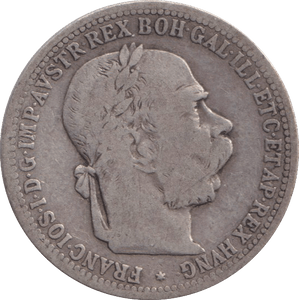 1896 SILVER CORONA AUSTRIA - SILVER WORLD COINS - Cambridgeshire Coins