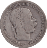 1896 SILVER CORONA AUSTRIA - SILVER WORLD COINS - Cambridgeshire Coins