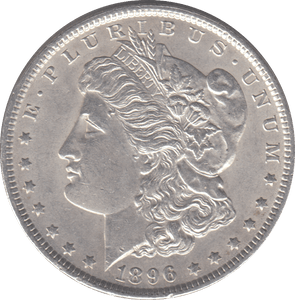 1896 SILVER MORGAN DOLLAR USA - SILVER WORLD COINS - Cambridgeshire Coins