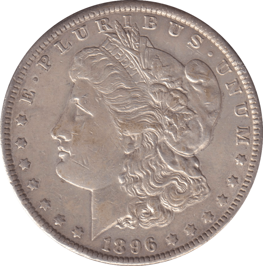 1896 SILVER MORGAN DOLLAR USA - WORLD COINS - Cambridgeshire Coins