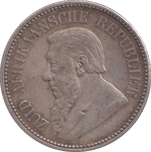 1896 SILVER SOUTH AFRICA HALF CROWN - SILVER WORLD COINS - Cambridgeshire Coins