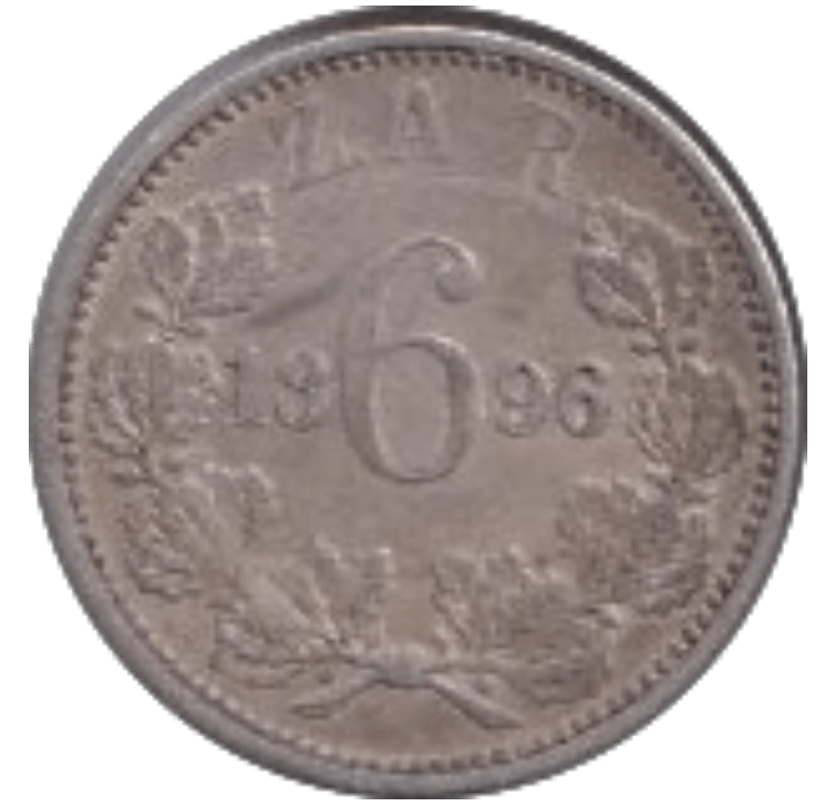 1896 SILVER SOUTH AFRICA SIX PENCE - SILVER WORLD COINS - Cambridgeshire Coins