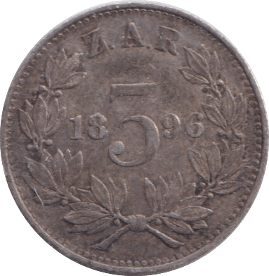 1896 SILVER THREEPENCE SOUTH AFRICA - SILVER WORLD COINS - Cambridgeshire Coins