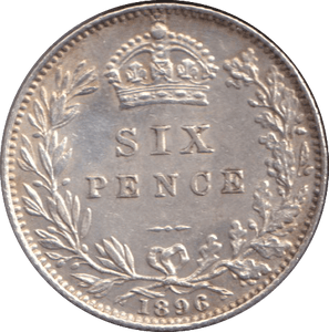 1896 SIXPENCE ( EF ) - SIXPENCE - Cambridgeshire Coins