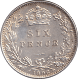 1896 SIXPENCE ( EF ) - SIXPENCE - Cambridgeshire Coins