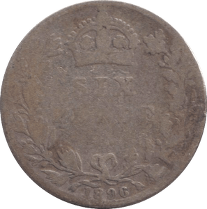 1896 SIXPENCE ( FAIR ) - SIXPENCE - Cambridgeshire Coins