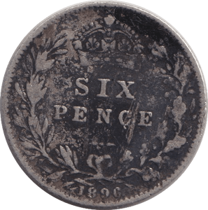 1896 SIXPENCE ( FINE ) - SIXPENCE - Cambridgeshire Coins