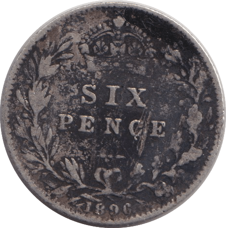 1896 SIXPENCE ( FINE ) - SIXPENCE - Cambridgeshire Coins