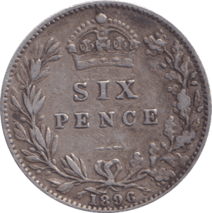 1896 SIXPENCE ( FINE ) - SIXPENCE - Cambridgeshire Coins