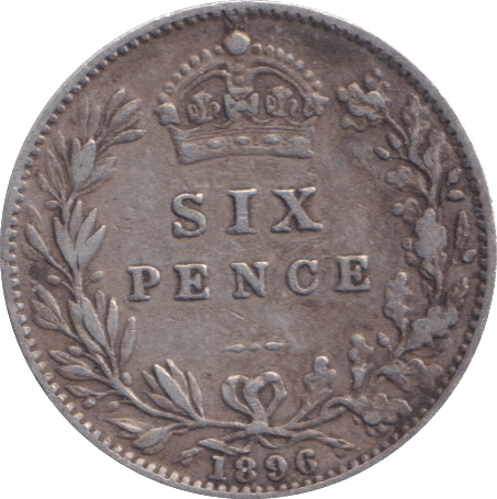 1896 SIXPENCE ( FINE ) - SIXPENCE - Cambridgeshire Coins