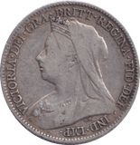 1896 SIXPENCE ( FINE ) - SIXPENCE - Cambridgeshire Coins