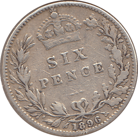 1896 SIXPENCE ( FINE ) - SIXPENCE - Cambridgeshire Coins