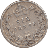 1896 SIXPENCE ( FINE ) - SIXPENCE - Cambridgeshire Coins