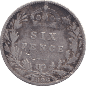 1896 SIXPENCE ( FINE ) - SIXPENCE - Cambridgeshire Coins