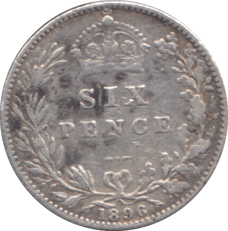 1896 SIXPENCE ( GF ) - SIXPENCE - Cambridgeshire Coins