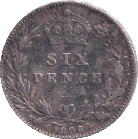 1896 SIXPENCE ( GF ) - SIXPENCE - Cambridgeshire Coins