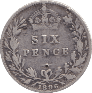 1896 SIXPENCE ( GF ) - SIXPENCE - Cambridgeshire Coins