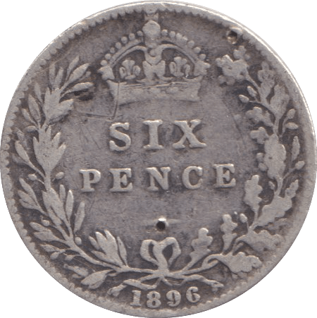 1896 SIXPENCE ( GF ) - SIXPENCE - Cambridgeshire Coins