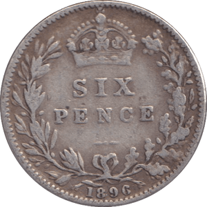 1896 SIXPENCE ( GF ) - WORLD COINS - Cambridgeshire Coins