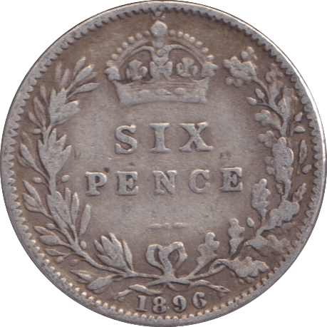 1896 SIXPENCE ( GF ) - WORLD COINS - Cambridgeshire Coins