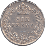 1896 SIXPENCE ( GVF ) 1 - SIXPENCE - Cambridgeshire Coins