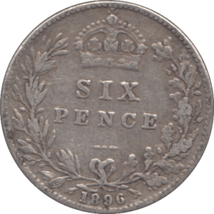 1896 SIXPENCE ( NF ) - SIXPENCE - Cambridgeshire Coins