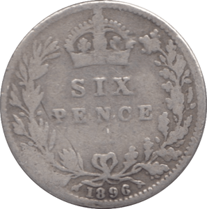 1896 SIXPENCE ( NF ) - SIXPENCE - Cambridgeshire Coins