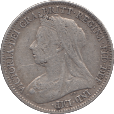 1896 SIXPENCE ( NF ) - SIXPENCE - Cambridgeshire Coins
