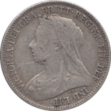 1896 SIXPENCE ( NF ) - SIXPENCE - Cambridgeshire Coins