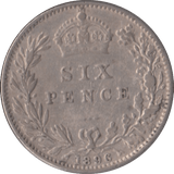 1896 SIXPENCE ( VF ) - Sixpence - Cambridgeshire Coins