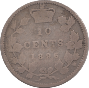 1896 TEN CENTS CANADA - WORLD COINS - Cambridgeshire Coins