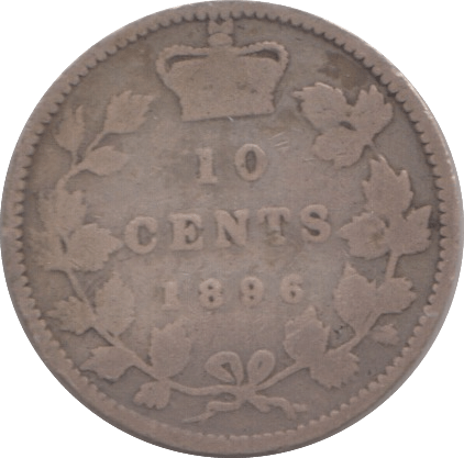 1896 TEN CENTS CANADA - WORLD COINS - Cambridgeshire Coins
