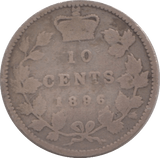 1896 TEN CENTS CANADA - WORLD COINS - Cambridgeshire Coins