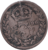 1896 THREEPENCE ( FINE ) - WORLD COINS - Cambridgeshire Coins
