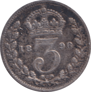 1896 THREEPENCE ( GF ) - THREEPENCE - Cambridgeshire Coins