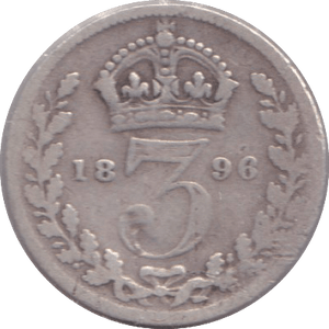 1896 THREEPENCE ( NF ) - THREEPENCE - Cambridgeshire Coins