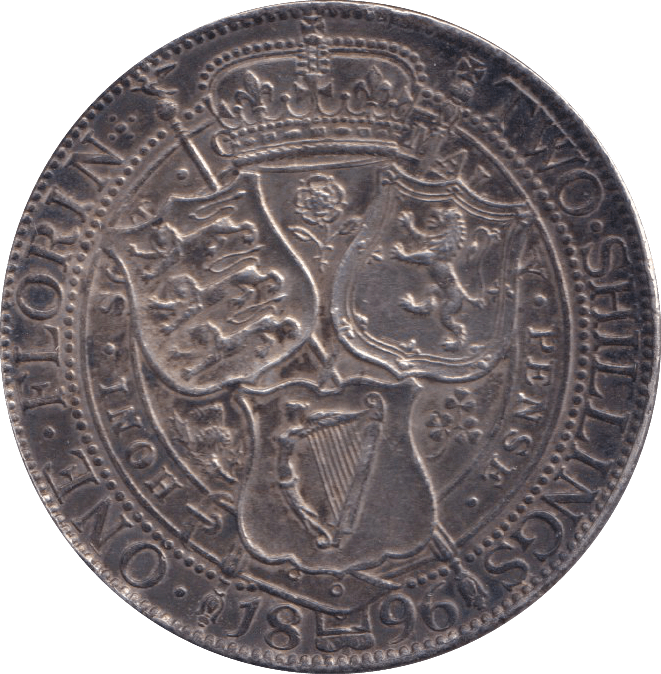 1896 TWO SHILLINGS ( GVF ) - TWO SHILLINGS - Cambridgeshire Coins