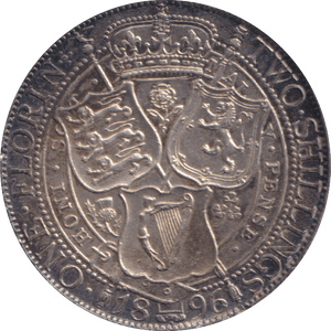 1896 TWO SHILLINGS ( GVF ) - TWO SHILLINGS - Cambridgeshire Coins