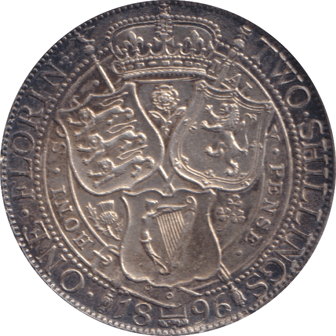 1896 TWO SHILLINGS ( GVF ) - TWO SHILLINGS - Cambridgeshire Coins