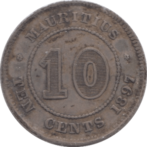 1897 10 CENTS MAURITIUS - WORLD COINS - Cambridgeshire Coins