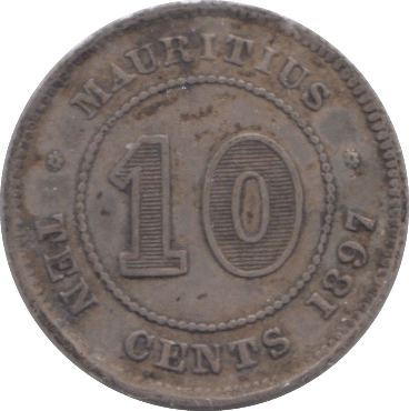 1897 10 CENTS MAURITIUS - WORLD COINS - Cambridgeshire Coins