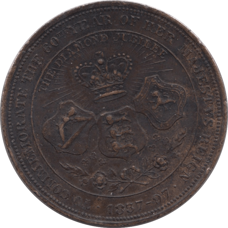 1897 COMMEMORATIVE QUEEN VICTORIA MEDALLION - MEDALS & MEDALLIONS - Cambridgeshire Coins