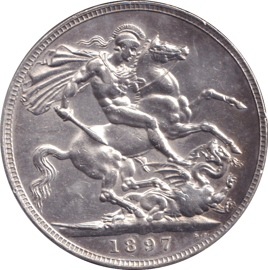 1897 CROWN ( AUNC ) LXI - CROWN - Cambridgeshire Coins