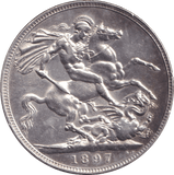 1897 CROWN ( AUNC ) LXI - CROWN - Cambridgeshire Coins