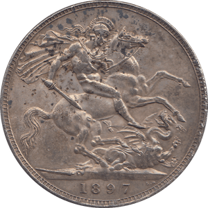 1897 CROWN ( AUNC ) - WORLD COINS - Cambridgeshire Coins